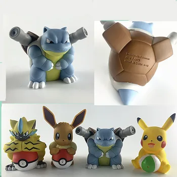 TAKARA TOMY Pravi Pokemon Pikachu Eevee Blastoise Zeraora Slatka Figurica Igračke Za Kadu