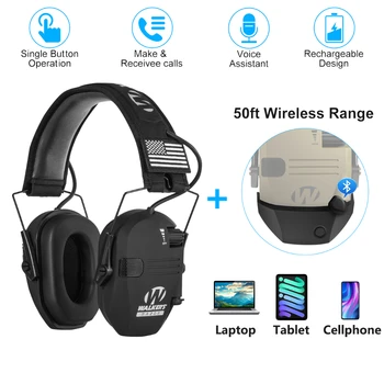 Taktička Slušalice sa Bluetooth Adapterom Zaštita Sluha Uši 23 db Kvačila Vojne Slušalice Za Gađanje Lov Buke