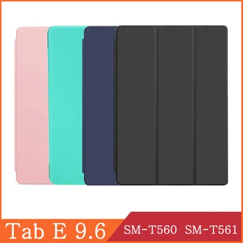 Torbica za tablet Samsung Galaxy Tab E 9.6 2015 SM-T560 SM-T561 T560 T561 Trifold od umjetne kože, s Gornjim poklopcem i držačem