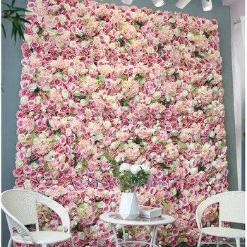Umjetni Cvijet Cvijet Zid Trodimenzionalni Pozadina Zida Svadbena Dekoracija Ruža Svilene Tkanine Moderno Uređenje Doma Dio