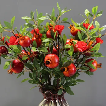 Umjetni Cvijet Nara Grančica Za uređenje Doma Lažni Biljke Crvena Bobica Vrtni Pribor Božićne Dekoracije Isporuke 1 kom