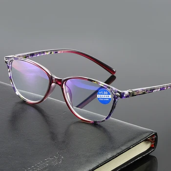 Unisex Naočale Za Čitanje Proljeće Noge Ispis HD Naočale Za Čitanje Anti-Plavo Svjetlo Dalekovidost + 1.0 + 1.5 + 2.0 Do + 3,5 + 4,0