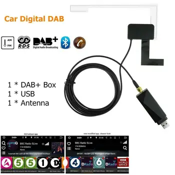 Vanjski DAB Radio U Auto Digitalna Antena DAB + Adapter Aux Tuner Kutija USB Audio Pojačalom Kontura Android Dekodiranje Radio