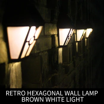 Vanjski LED Horizontalni Vodič Atmosferski Svjetlo Sunčano Klasicni Šestokutno Zidne Lampe Zid Unutarnjeg Dvorišta Vila Balkon Ukrasna Svjetlo