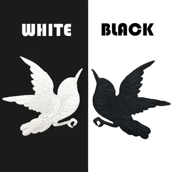 Vez naljepnice sa životinjama Bijela Crna Ptica oblog Zašiti kaput Diy Zanat lron na Prijevodima za Popravak Odjeće Zakrpe