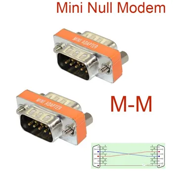 Visoko kvalitetni Mini-Null-Modem DB9 Mužjak to DB9 Male plug Adapter za Promjenu Spola NOVI