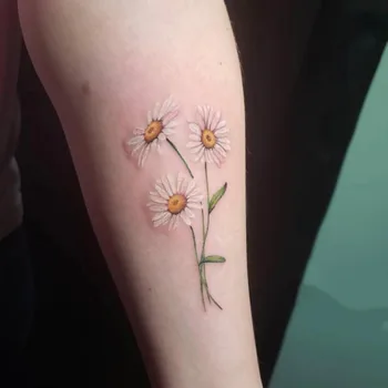 Vodootporno Privremeni Tattoo Naljepnice Novi Obrt Bijela Tratinčica Cvijet Lišće Tattoo Tattoo Flash Ruka Ženski Muški