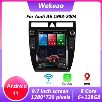 Wekeao 1 Din 9,7-inčni Android 11 Auto Radio Za Audi A6, 1998-2004 Авторадио Inteligentni Video Media player 5G DVD Carplay