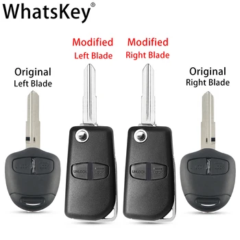 WhatsKey 2 Gumba Promjene Torbica za Out ključa Zamjena Kućišta Za Mitsubishi ASX Outlander Grandis Pajero V73 V79 LANCER-EX blade