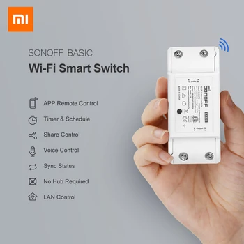 Xiaomi SONOFF Basic R2 Mini DIY Modul Wifi Prekidač Svjetla Bežični APLIKACIJU za Daljinsko Upravljanje Prekidač 220 Pametna Kuća Električni Prekidači