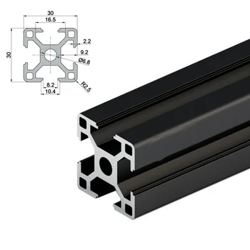 Za V-CORE 3 slučaja 2,0 CRNA 3030 Europski Standard Anodizirani Aluminijski Profil Telo CNC 3D Pisač V-core 3,1