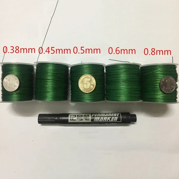 Zelena 304 nehrđajućeg čelika prekriven gumenom žica ropes ovratnik linija zlatar linija mekana čelični kabel s plastikom 0,38 mm-2,0 mm