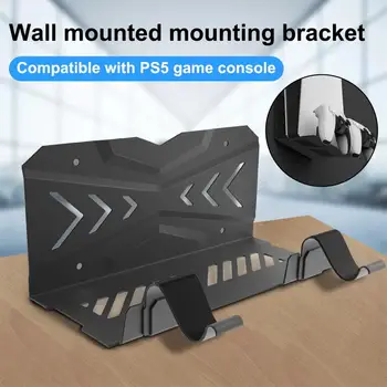 Zidni Montažni Štand Stabilan Konzole Disk Digitalni Zidni Držač sa 2 Kuke za Kontroler Igre Pribor za PS5