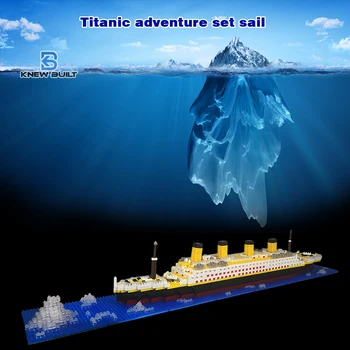 ZNAO IZGRAĐEN Titanic Ledena Model Broda Gradivni Blokovi Set Igračaka Mikro Mini Cigle za Odrasle Djevojke Okupe Led Ljubav Brodu