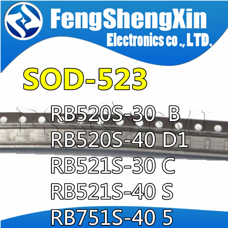100 kom./lot RB520S-30 B RB520S-40 D1 RB521S-30 C RB521S-40 S RB751S-40 5 SOD-523 Barrier dioda Шоттки Slika 0