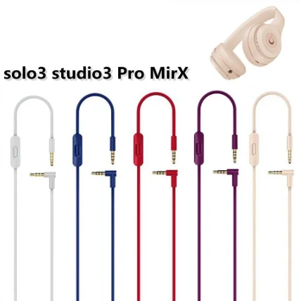 3,5 mm Kabel Za Beats Studio 3 Solo2.0 pro Ugrađeni Daljinski Mikrofon Slušalice su Visoke Kvalitete 2 Utikačem Produžni Audio 140 cm Slika 0