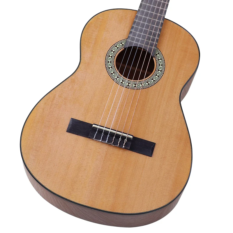 36 cm lijeva klasična gitara prirodni laminiran smreka top сапеле stražnji dio 6 gudački u punoj veličini dizajn klasična gitara Slika 0