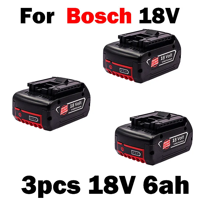 Aleaivy 18 6.0 A Litij-Ionska Baterija Za Bosch 18 v električni alati za Backup 6000 mah Prijenosni Zamjena BAT609 Svjetlosni Indikator Slika 0