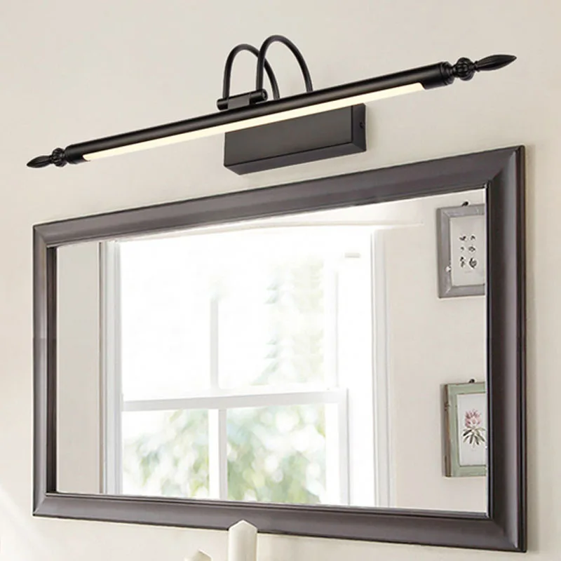 Amerika klasicni lampa za kupaonicu Popularna Europa crni led mirror lampa perilica show room spavaća soba zidne lampe kabinet bra Slika 0
