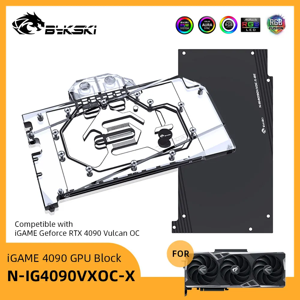 Bykski N-IG4090VXOC-X Hladnjak za Grafičke kartice iGame Geforce RTX 4090 Vulkan OC VGA Blok Tekućine DIY Rashladni Cooler Placa de vídeo Slika 0
