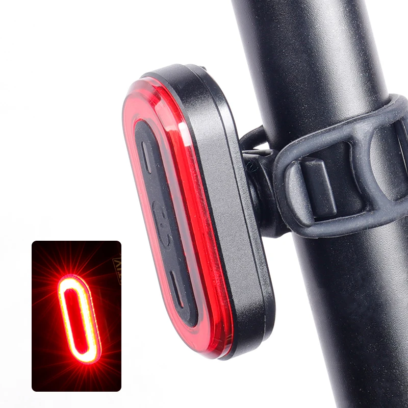 Deemount USB Bicikl dugo Svjetlo USB Punjenje sigurnosno Upozorenje Fenjer ovalnog oblika 30 led čipova COB Bicikl dugo Svjetlo dugo Svjetlo Slika 0