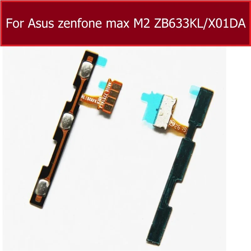 Fleksibilan Kabel Glasnoće Hrane Za Asus ZenFone Max M2 ZB633KL X01DA AD Rezervni Dijelovi Strani Gumba za Napajanje Slika 0