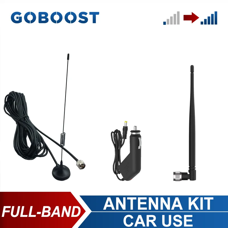 GOBOOST Auto Antena 2G 3G 4G Repeater Signala Puni Raspon LTE GSM CDMA 850-2600 Mhz Antenski Pojačivač za Mobilni Pojačalo 10 M Kabel Slika 0