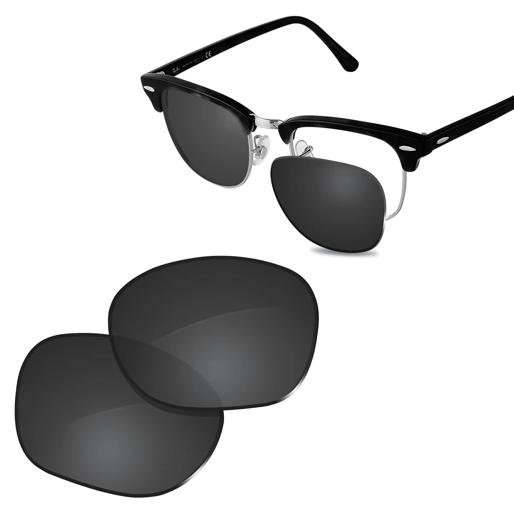 Međusobno polarizirane leće Glintbay New Performance za sunčane naočale Ray-Ban RB3016-49 Clubmaster - Više boja Slika 0