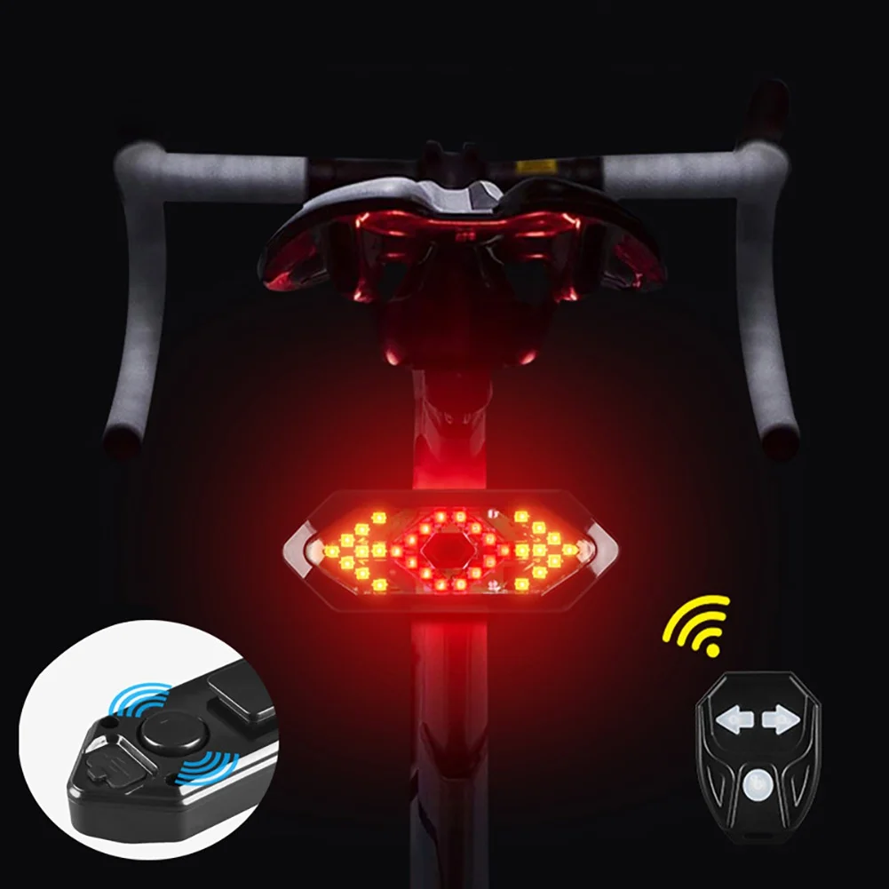 MTB Bicikl dugo Svjetlo skrenite signali Daljinsko Upravljanje Biciklistička Pokazivač Smjera LED USB Punjiva Biciklistička dugo Svjetlo Slika 0