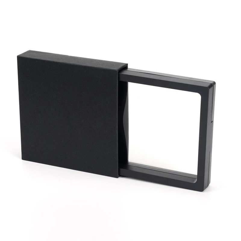 N58F Crni Plastični Rotirajući Plutajući Izlog Naušnice Novac, Dragulji Prsten Za Pohranu Nakit PE Membrana Stalak Box Kutija Slika 0