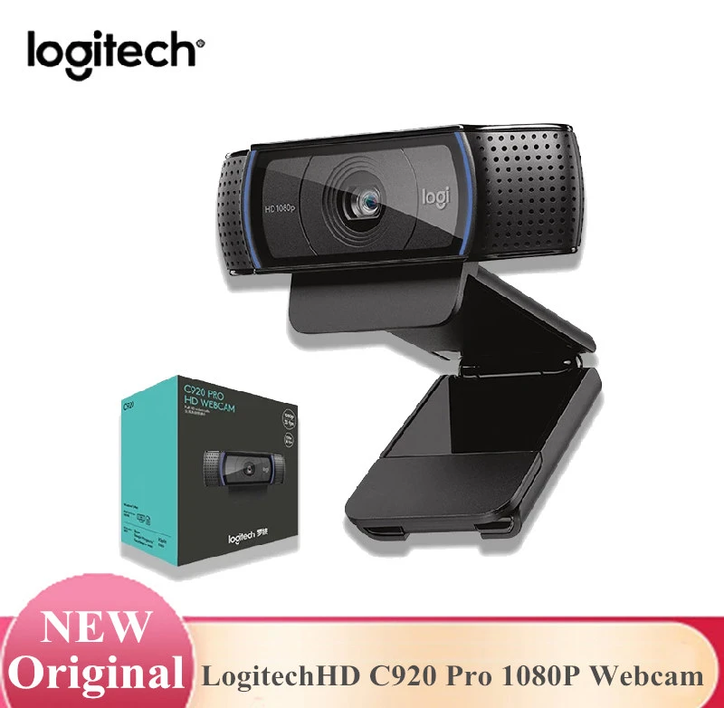 Originalna Logitech web kamera, Full HD C920 Pro 1080P sa auto Fokusom, Широкоэкранная Kamera za Video pozive i snimanje za stolno računalo ili laptop Slika 0