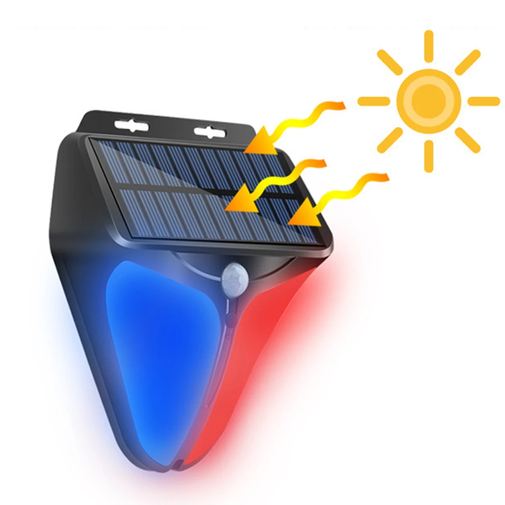 Osnovna Upozoravajuća Žaruljica Solarne Energije, Upozoravajuća Žaruljica Sigurnosnog Sustava Upozoravajući Pokazivač Krađe Bljesak Svjetla Vanjska Vrtna Lampa Infracrveno Kretanje Slika 0