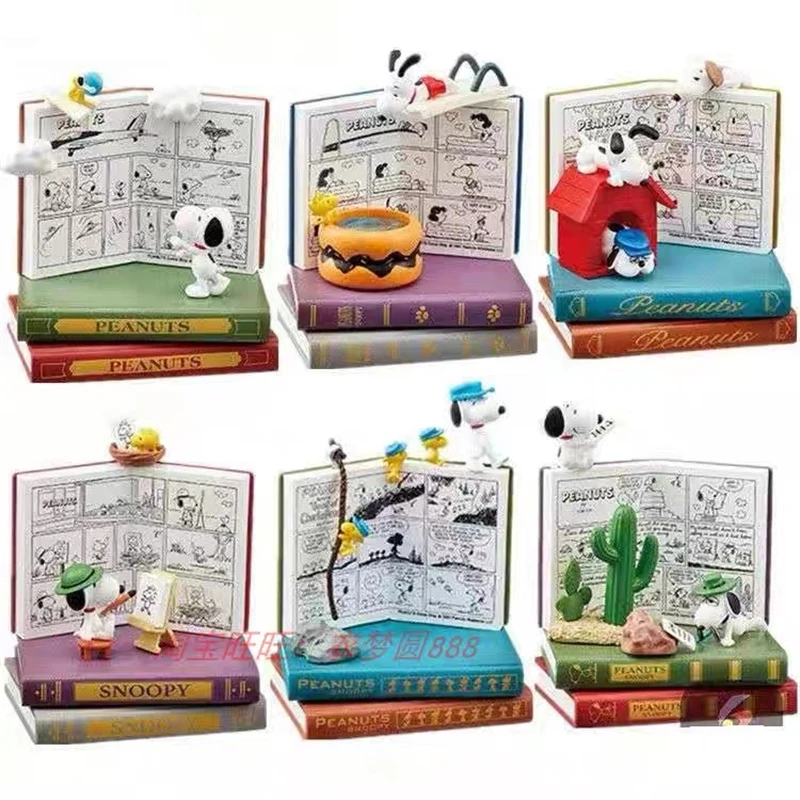 Sanrio Snoopy Figurice Svijet U Knjizi Anime Crtani film PVC Lik Lutke, Nakit za Djecu Igračke, Pokloni za Djecu Slika 0