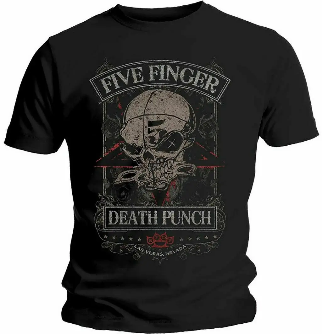 Službena majica Five Finger Death Punch s Natpisom Wicked Black Rock Metal Band Tee FFDP Slika 0
