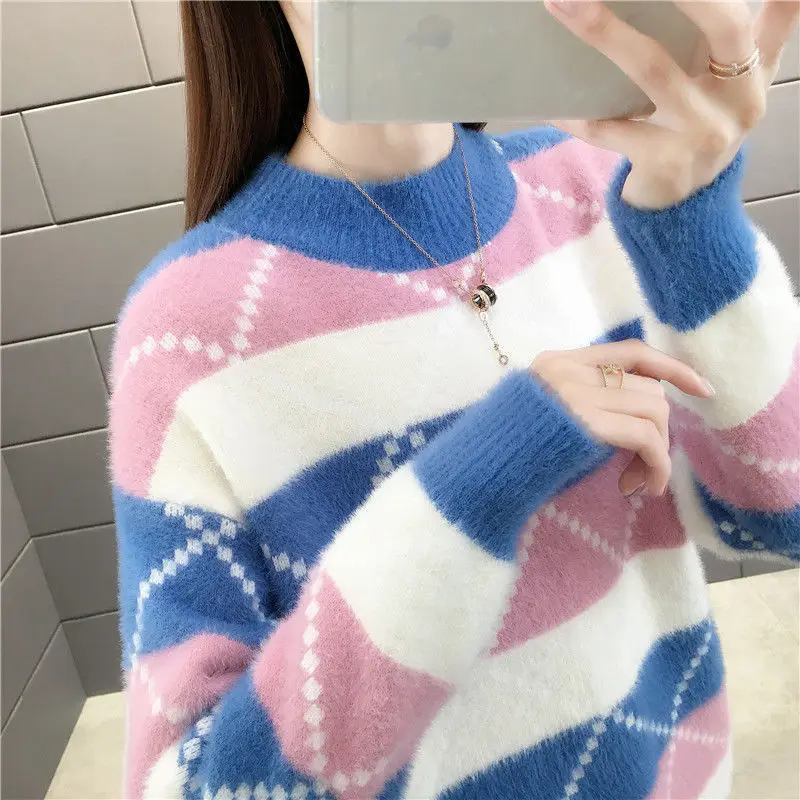 Vy1067 2020 proljeće jesen zima novi ženski modni svakodnevni topli lijep Džemper ženski OL džemper оверсайз водолазка Slika 0