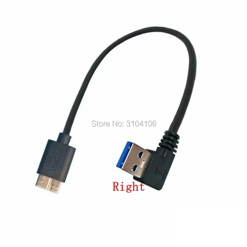 1pc 20 cm high-Speed Kabel adapter USB3.0 Crna USB 3.0 Pravokutni Priključak Vrste A na Konektor Micro B ZA Računala Slika 1