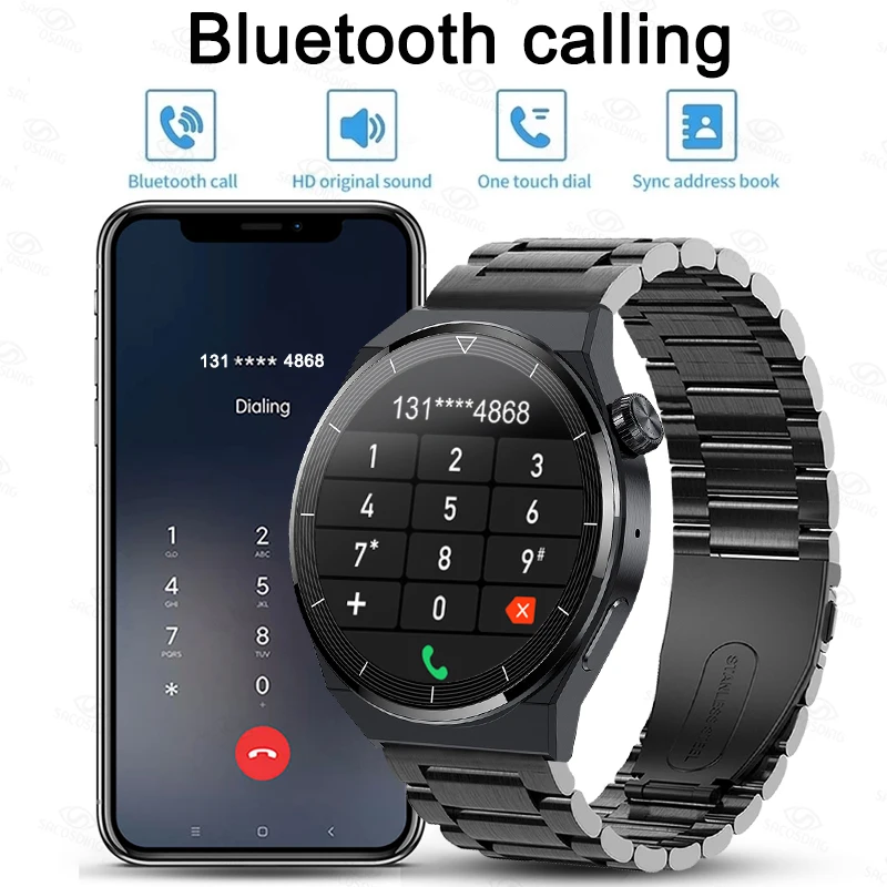 2022 Gospodo Pametne satove s NFC, Bluetooth, Satovi Za Pozive, Monitor, Monitor Krvnog Tlaka, Pametna Narukvica Za Zdravlje, Vodootporni Pametni Sat Slika 1