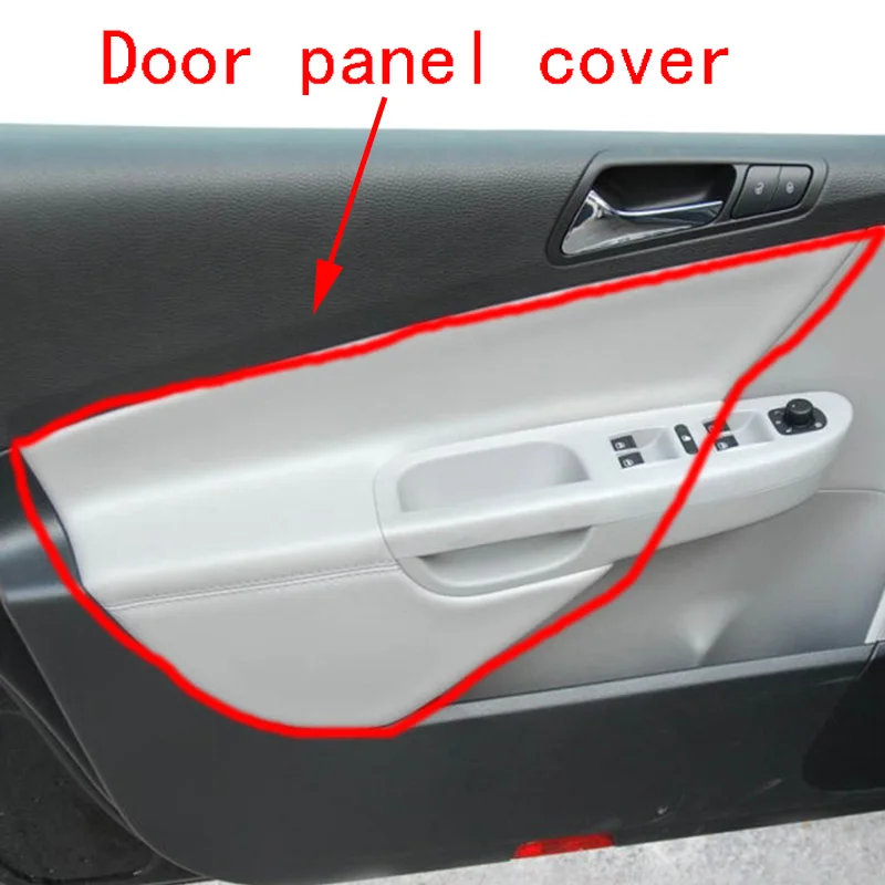 4 kom. od mikrovlakana koža vrata automobila naslon za ruku ploča maska za Volkswagen Passat B6 2006 2007 2008 2009 2010 pribor Slika 1