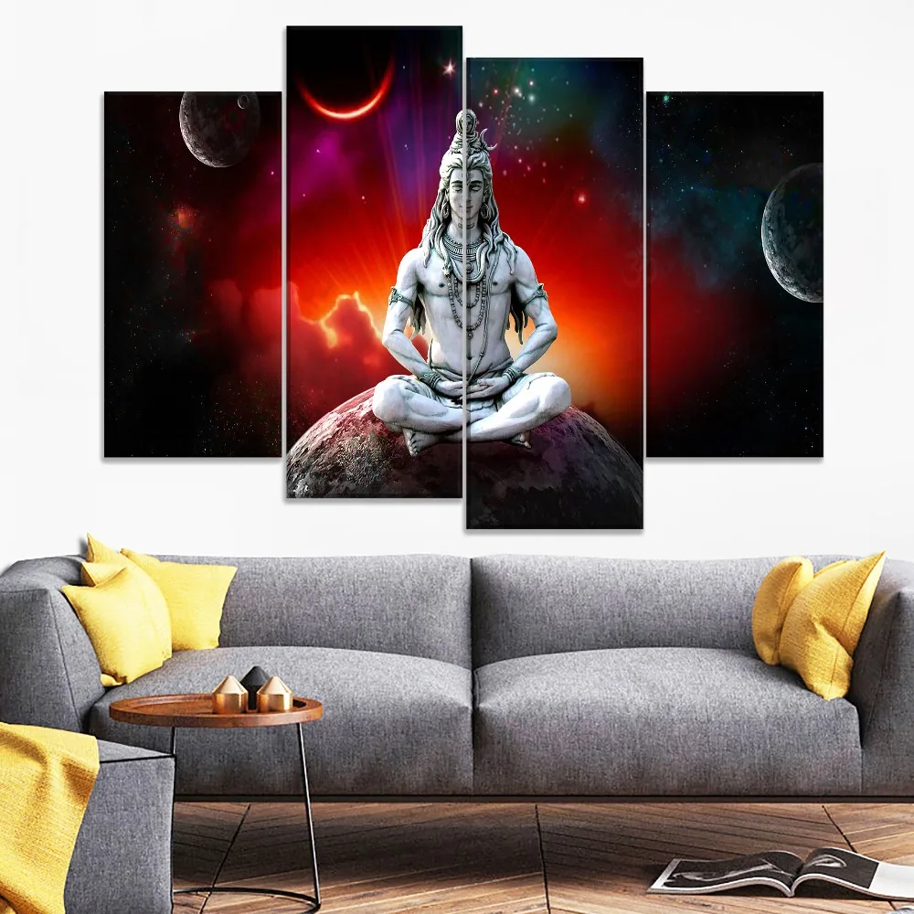 5 kom. Gospod Shiva Zvjezdano Nebo Plakat Zid Art Dekor Modularni Slike na Platnu HD Tiskane Slike Za Dnevni boravak Uređenje Spavaće sobe Slika 1
