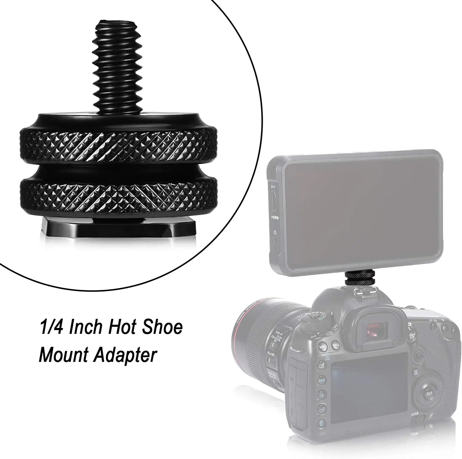 8шт 1/4-inčni Adapter za pričvršćenje hladno kopče + Komplet adaptera za podmetače za bljeskalice s vrućim башмаком za postavljanje fotoaparata DSLR, nosač za bljeskalicu za Stativ Slika 1