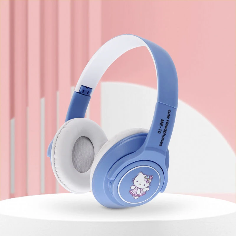 Kawai Anime Crtani film Kt Mačka Bežične Slušalice Slatka 3,5 mm Ožičen Slušalice Bluetooth Slušalice Za PS4 MP3 Player Poklon Za Djevojčice Slika 1