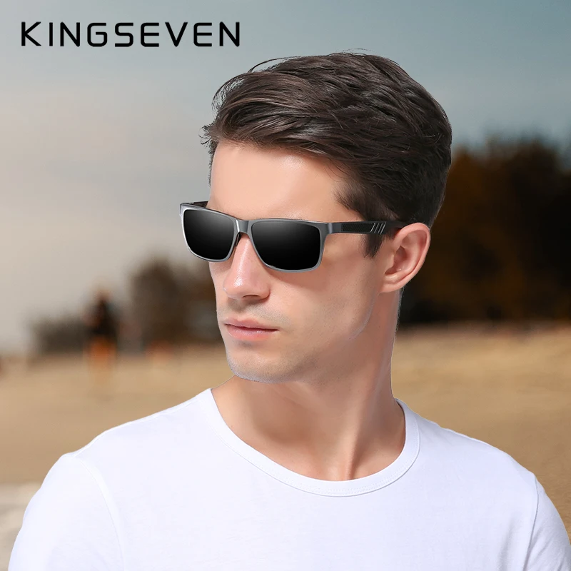 KINGSEVEN Gospodo Polarizirane Sunčane Naočale S Punim Okvir Od Aluminijskog Materijala Naočale Za Vožnju Naočale Nijanse Za Muškarce Oculos masculino Slika 1