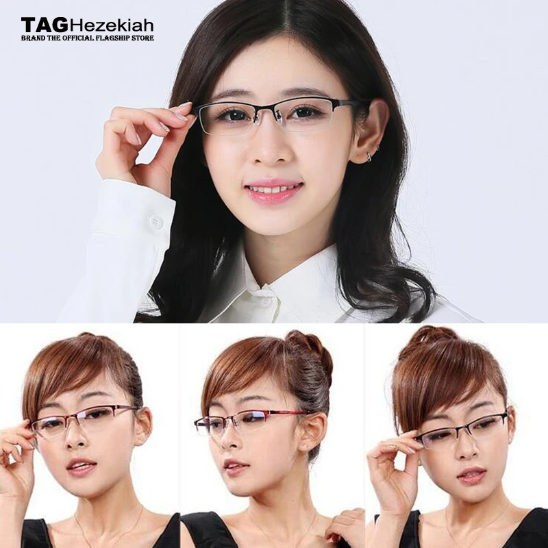 okvira za naočale, ženska 2023 tag brand klasicni rimless za naočale титановая računalni optički okvira za kratkovidost ženske naočale prozirne Slika 1
