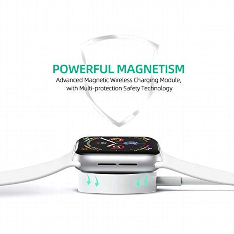 Pametna Magnetska Bežični Punjač QI 2 u 1 za Apple Watch Series SE/6/5/4/3/2/1 & Kabel za brzo punjenje za sve iPhone i iPad Slika 1