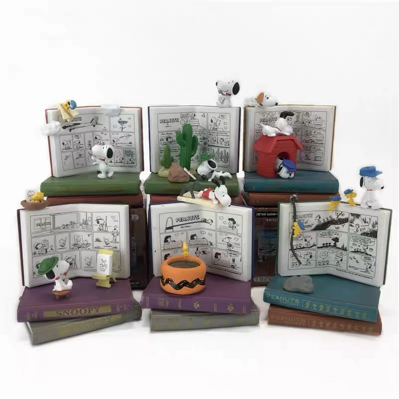 Sanrio Snoopy Figurice Svijet U Knjizi Anime Crtani film PVC Lik Lutke, Nakit za Djecu Igračke, Pokloni za Djecu Slika 1