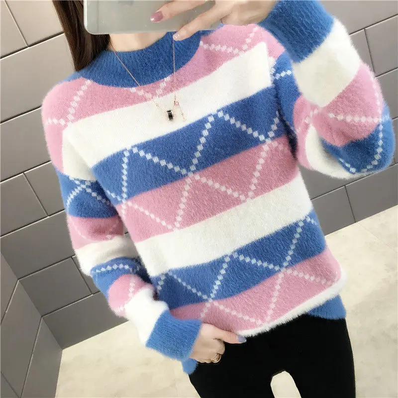 Vy1067 2020 proljeće jesen zima novi ženski modni svakodnevni topli lijep Džemper ženski OL džemper оверсайз водолазка Slika 1