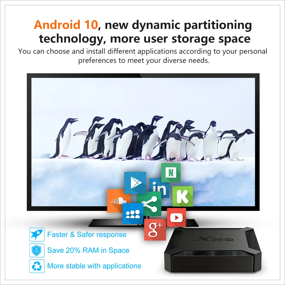 X96Q Android 10 TV Box Allwinner H313 2 GB 16 GB 2,4 Ghz WiFi 4K media player, Google Igre 3D Video Smart TV, konzole za video-igre pk h96max Slika 1