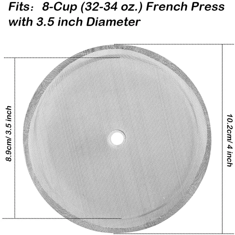 Zamjenski Filteri za francuski mediji Mrežasti Filteri za kavu press-Uključuje Metalne Centralno prsten Reusable rešetka od nehrđajućeg Čelika Repla Slika 1