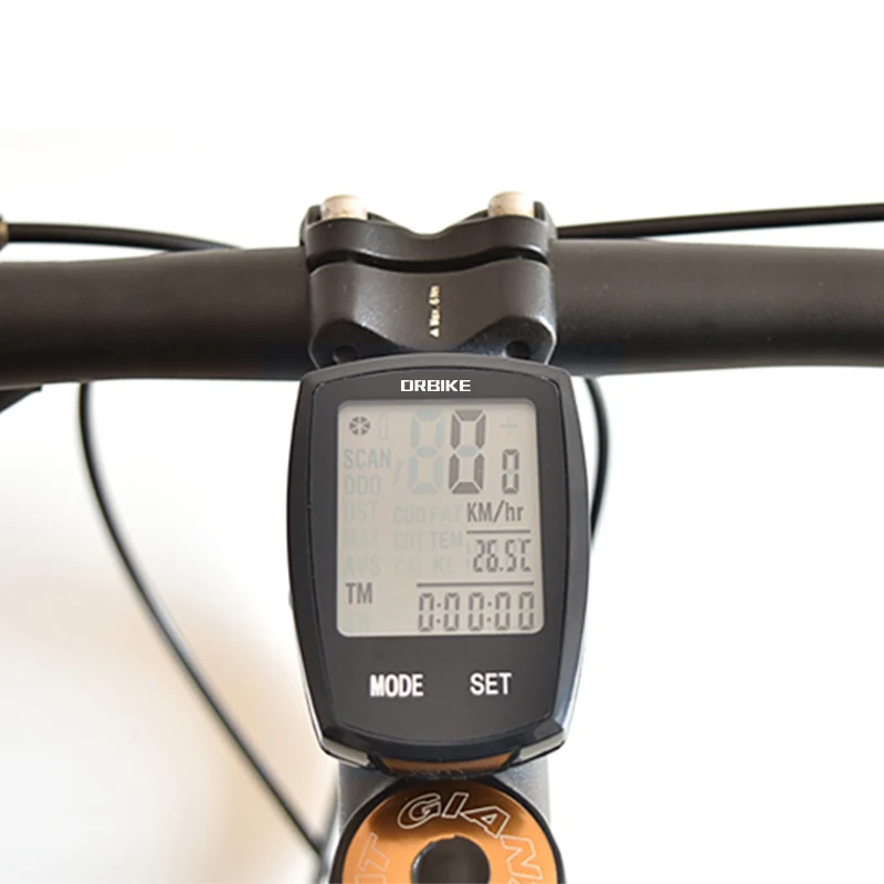 Велокомпьютер HILAND, Bežični brzinomjer s 13 funkcijama za brdski i cestovne bicikle, LCD zaslon, osvjetljenje Slika 1