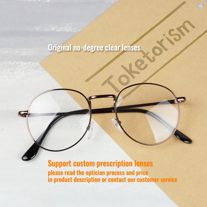 Токеторизм Novi Dizajn Metalnog Okvira Okrugle Naočale Za Žene Muške Naočale Na Recept Slika 1
